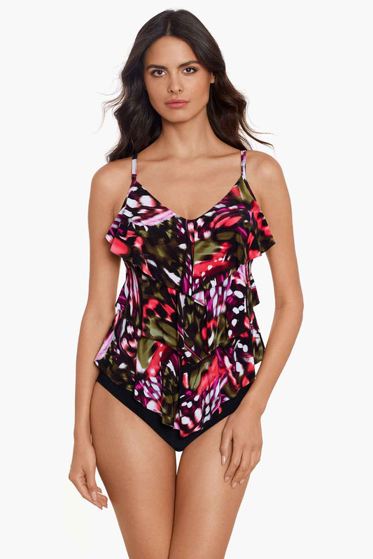 Miraclesuit Black/Multi Magicsuit Flutter Rita Tankini
