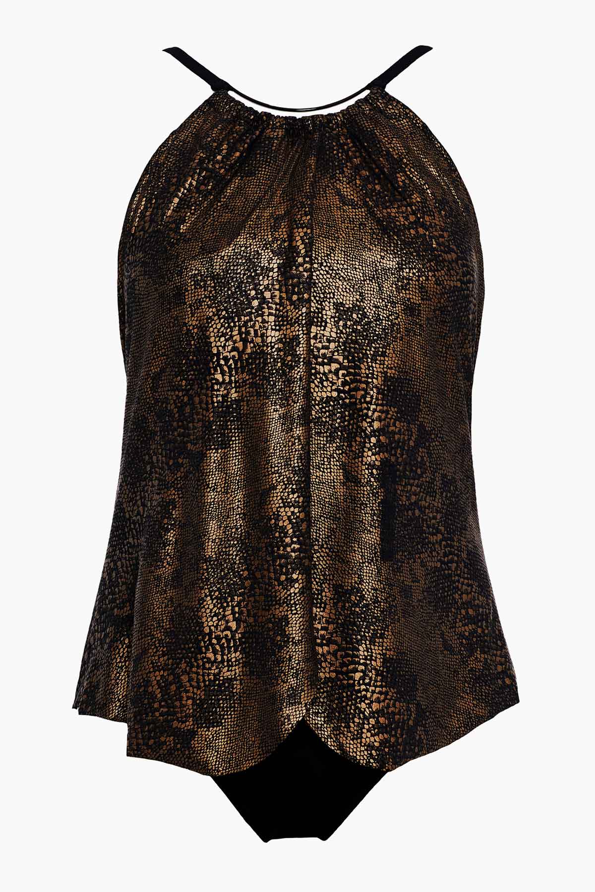Miraclesuit Black/Brown Magicsuit Xantu Jill One Piece Swimsuit