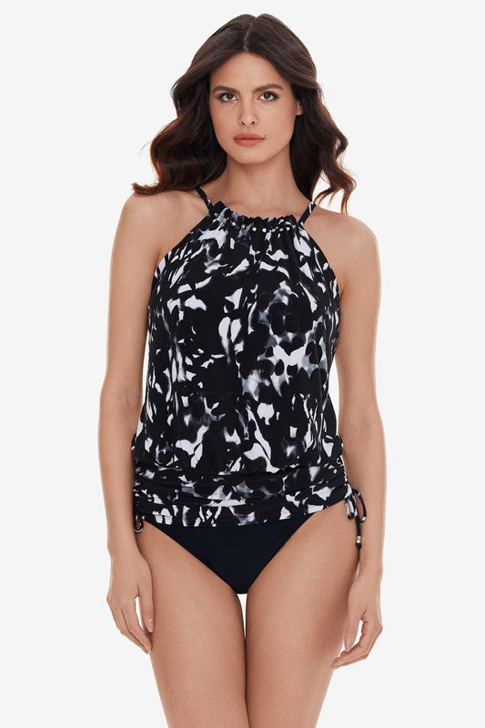 Miraclesuit Black/Multi Babs Tankini Top in Dream State