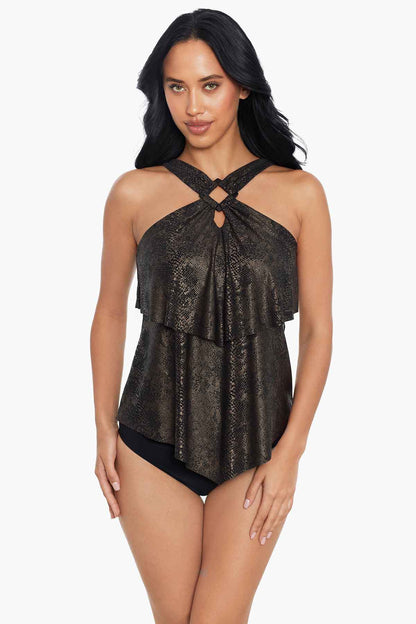Miraclesuit Black/Brown Magicsuit Xantu Carolina Tankini