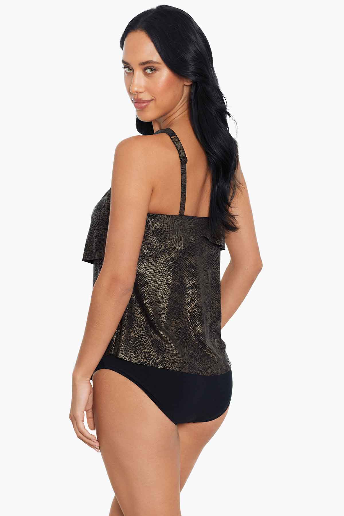 Miraclesuit Black/Brown Magicsuit Xantu Carolina Tankini