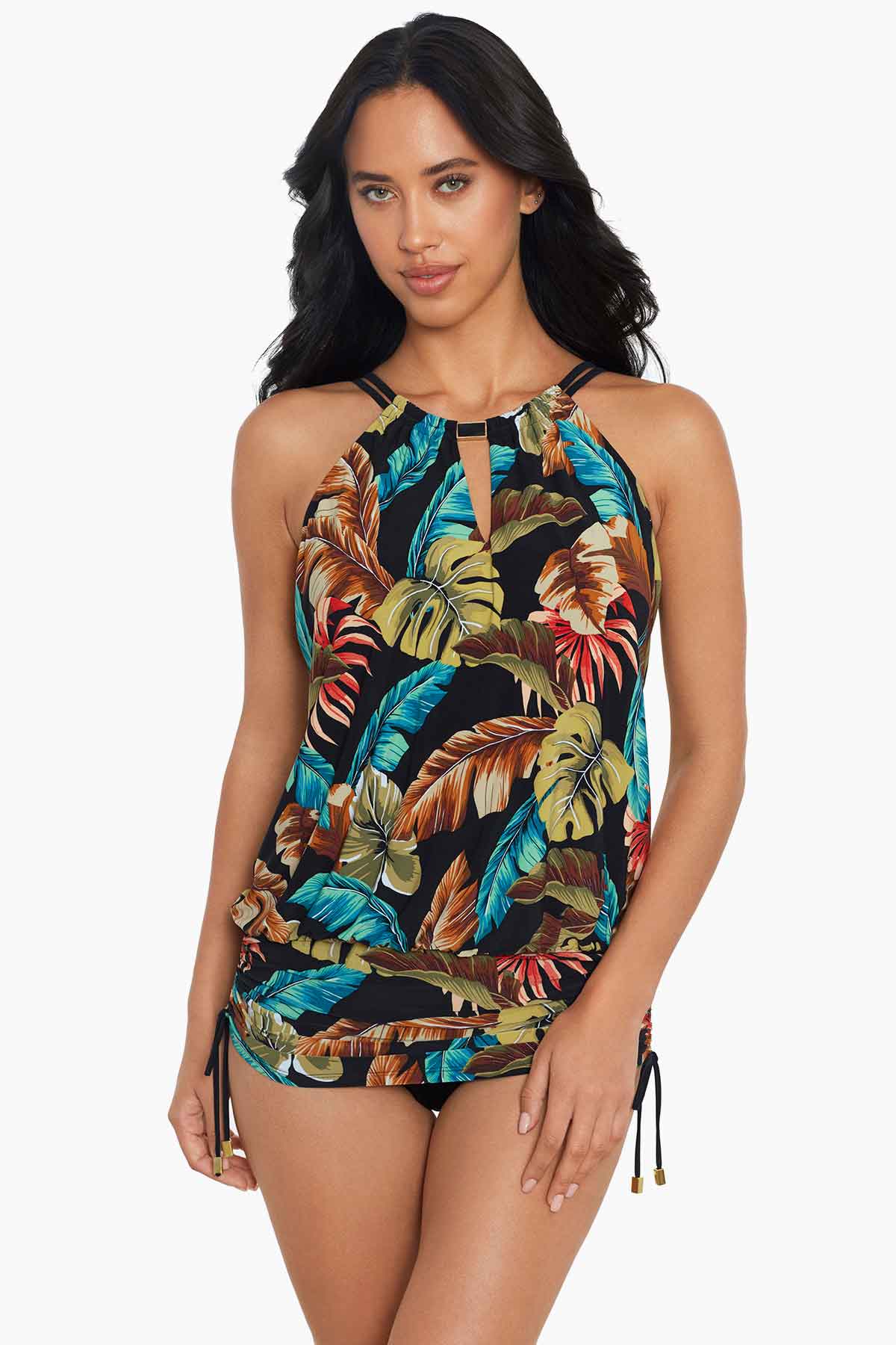 Miraclesuit Black/Multi Magicsuit Aloe Susan Adjustable One Piece Swimsuit