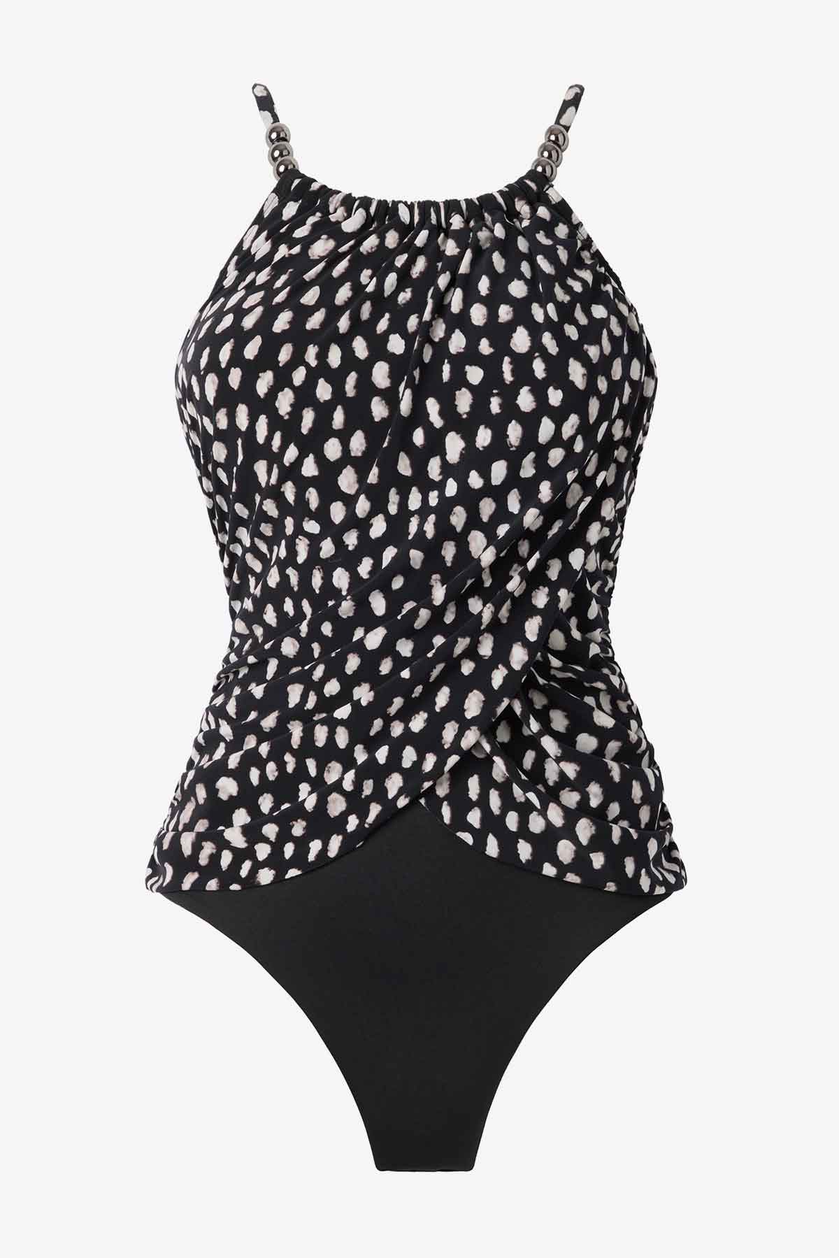 Miraclesuit Black/White Magicsuit Pebbles Lisa One Piece Swimsuit