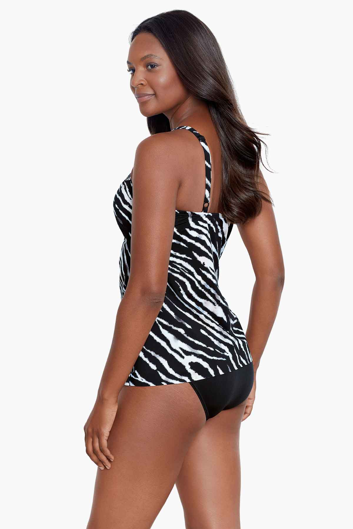 Miraclesuit Black/White Tigre Sombre Marina Tankini