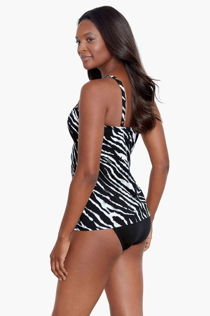 Miraclesuit Black/White Tigre Sombre Marina Tankini