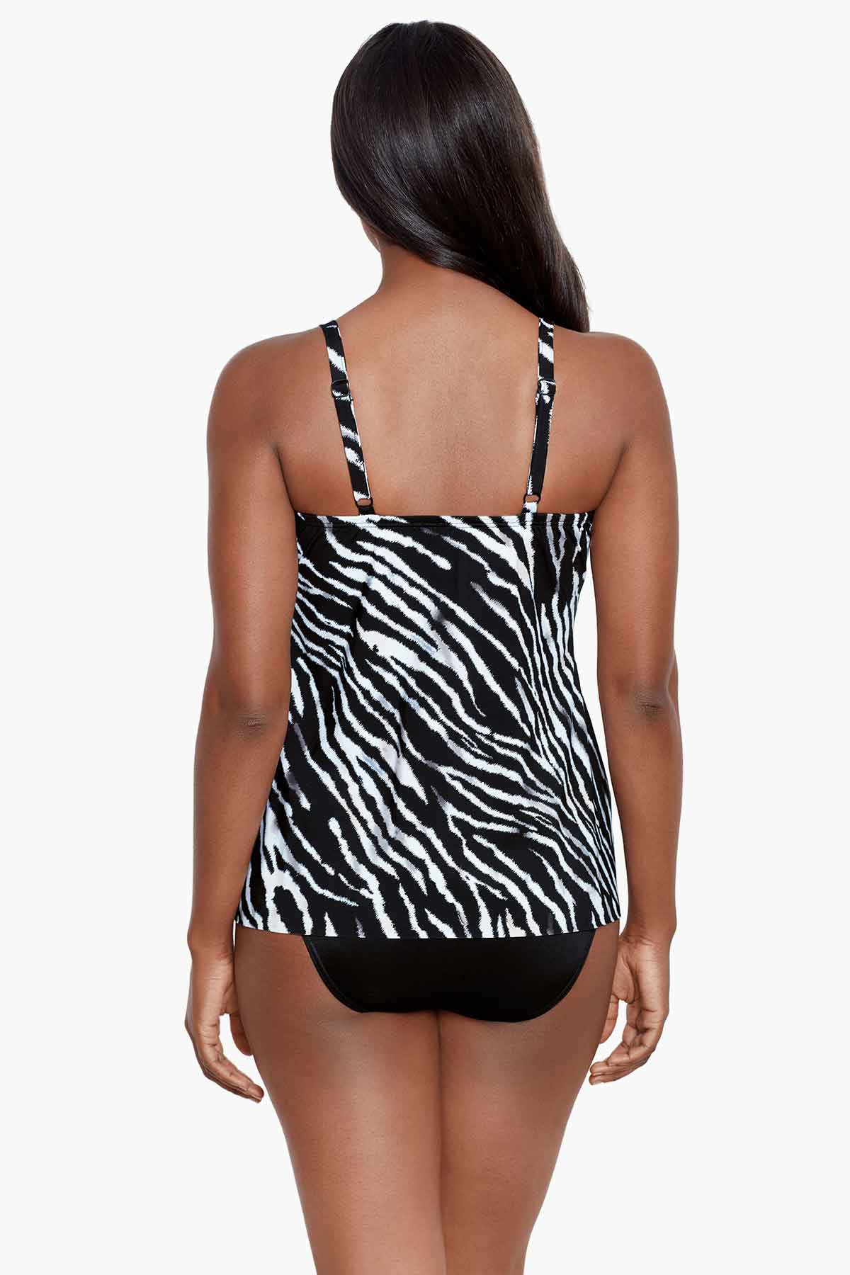 Miraclesuit Black/White Tigre Sombre Marina Tankini