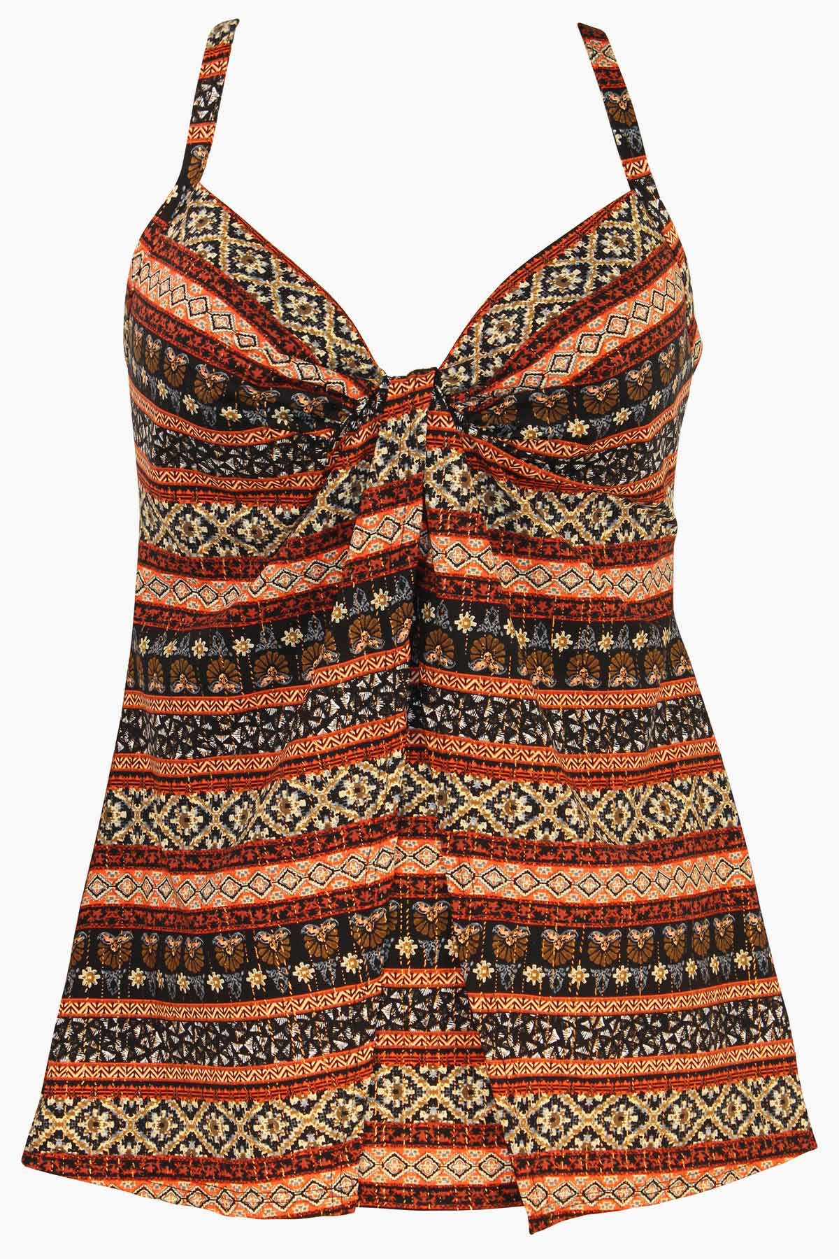 Miraclesuit Black/Multi Zwina Gala Tankini Top