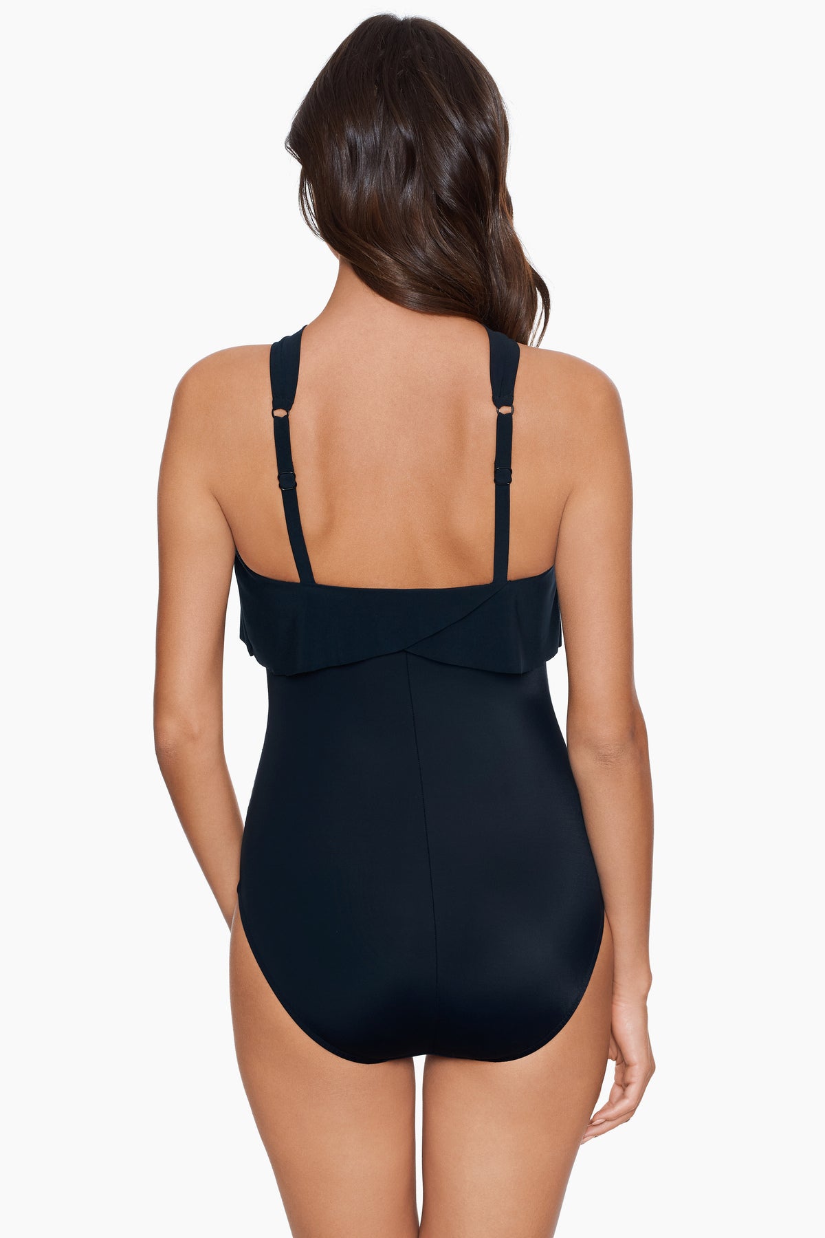 Miraclesuit Black Tummy Control Swimsuit One Piece - Magicsuit Square Cut Liza