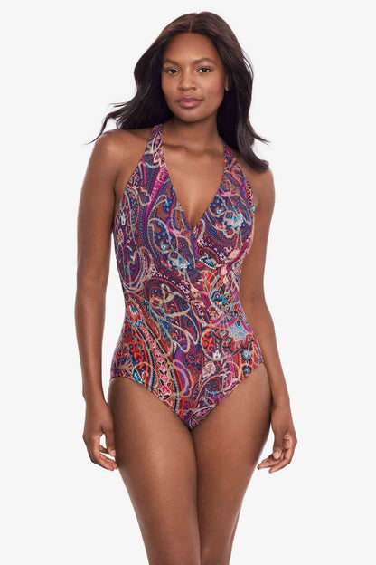 Miraclesuit Multi Dynasty Wrapsody One Piece Swimsuit