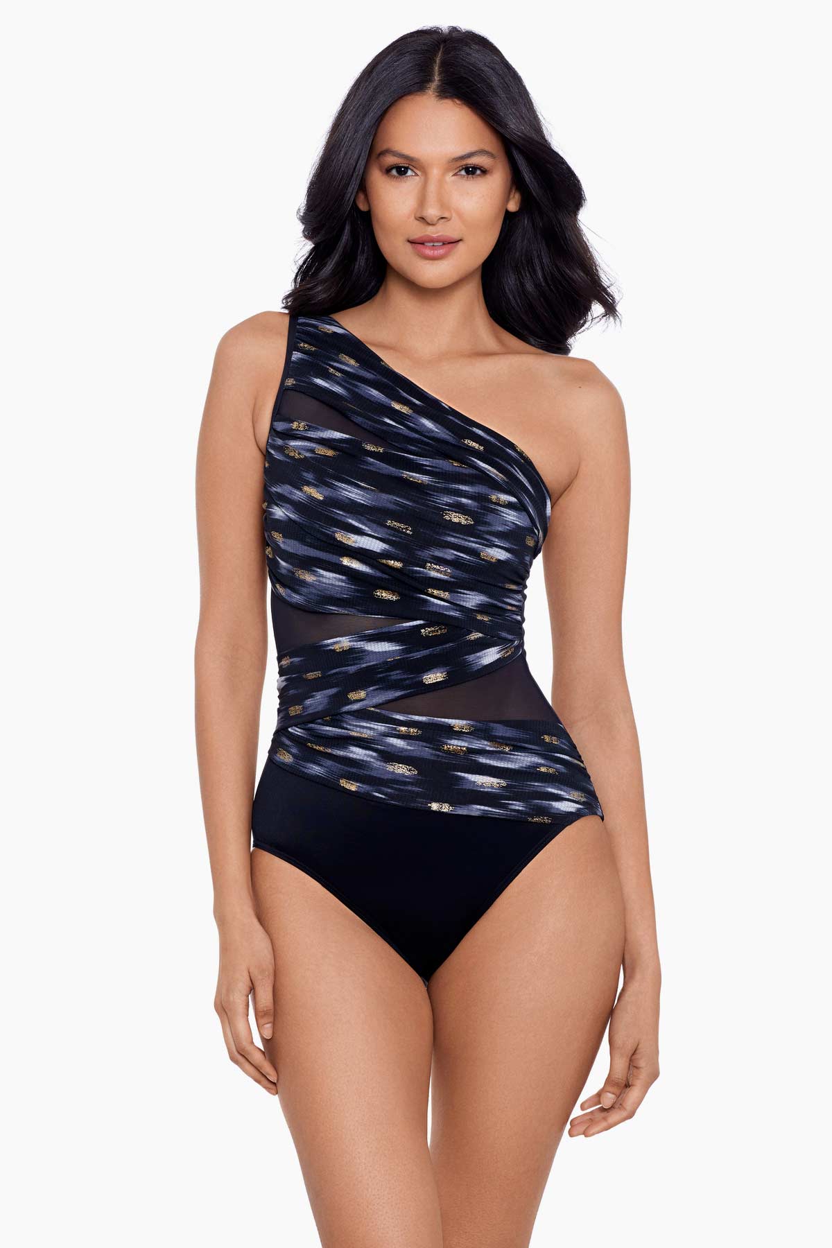 Miraclesuit Black/Multi Bronze Reign Jena One Piece Swimsuit
