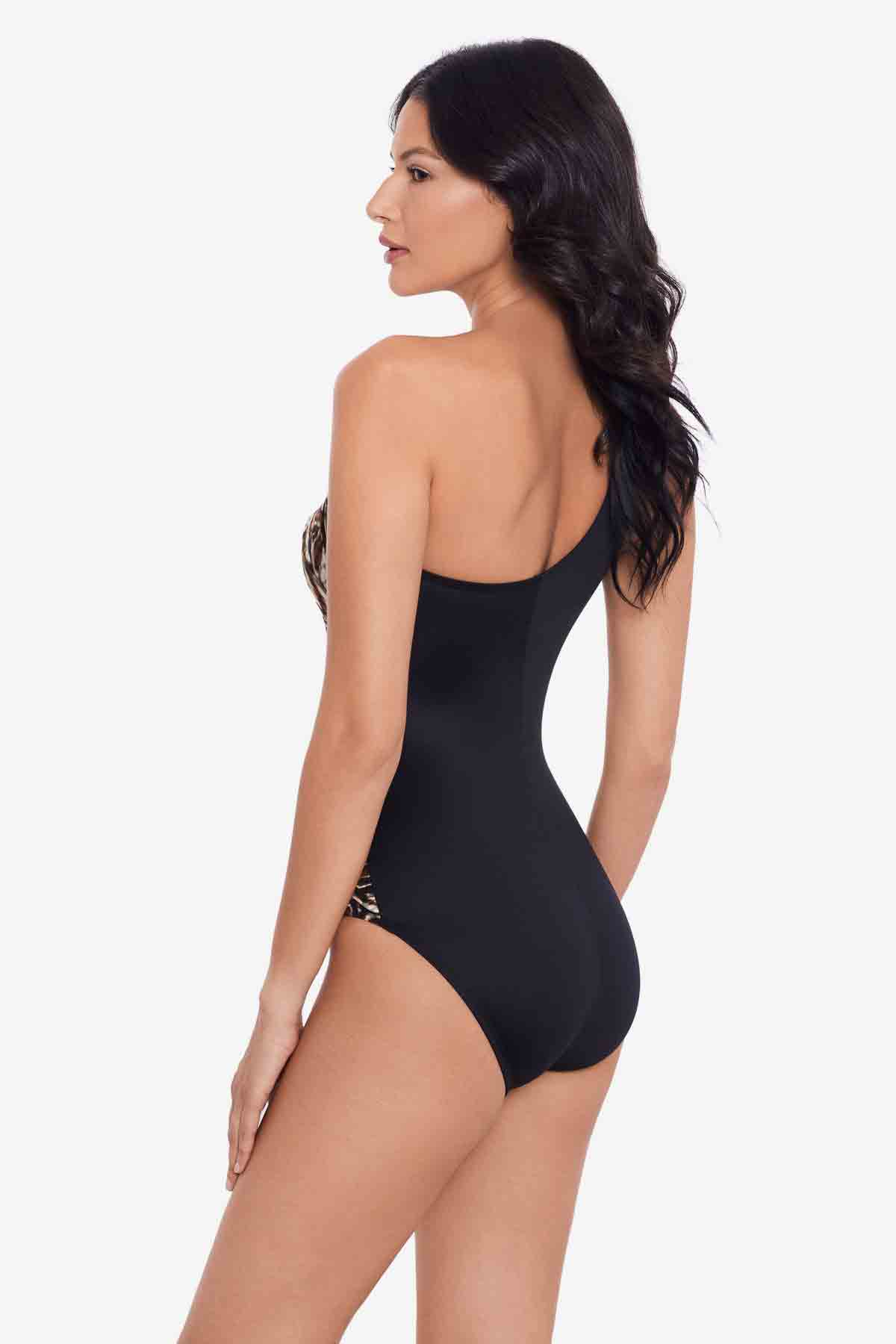Miraclesuit Black/Multi Tribal Tigress Jena One Piece Swimsuit