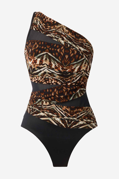 Miraclesuit Black/Multi Tribal Tigress Jena One Piece Swimsuit