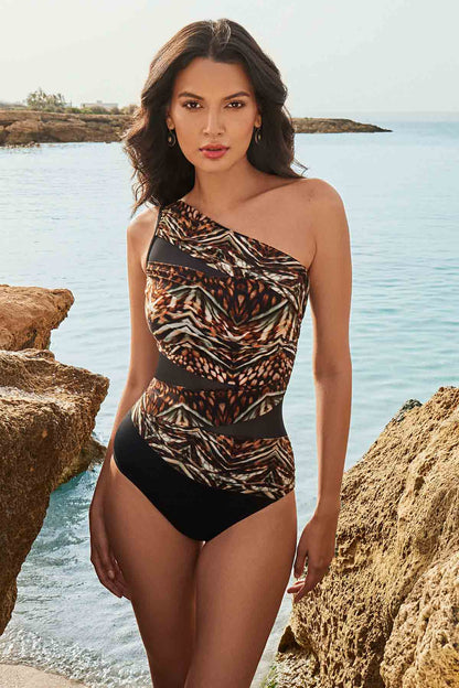 Miraclesuit Black/Multi Tribal Tigress Jena One Piece Swimsuit