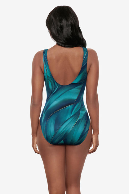 Miraclesuit Blue/Multi It's A Wrap One Piece in Maldiva