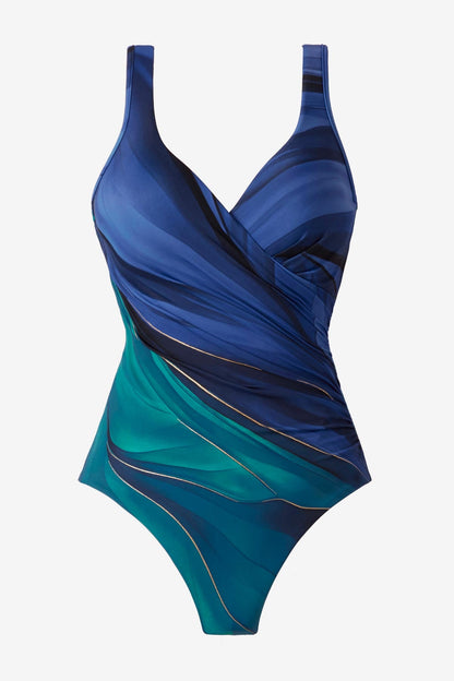 Miraclesuit Blue/Multi It's A Wrap One Piece in Maldiva