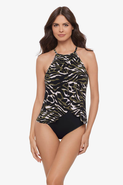 Miraclesuit Black/Multi Magicsuit Safari Sands Aubrey One Piece Swimsuit
