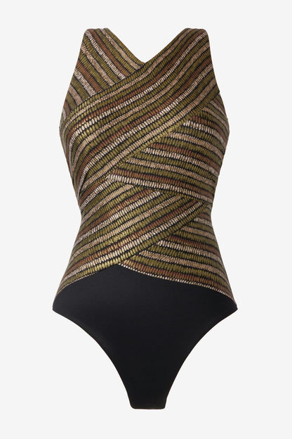 Miraclesuit Black/Multi Brio One Piece in Sparkle Sands