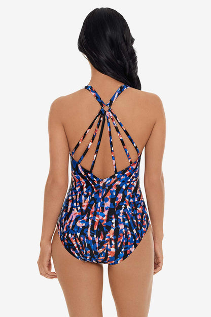 Miraclesuit Black/Multi Drew One Piece in Burano
