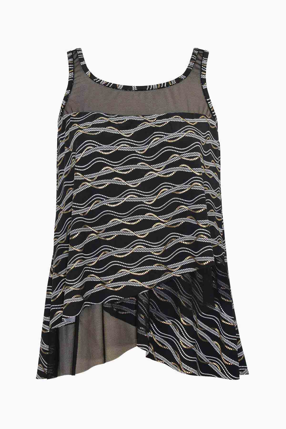 Miraclesuit Black/Multi Linked In Mirage Tankini