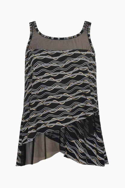 Miraclesuit Black/Multi Linked In Mirage Tankini
