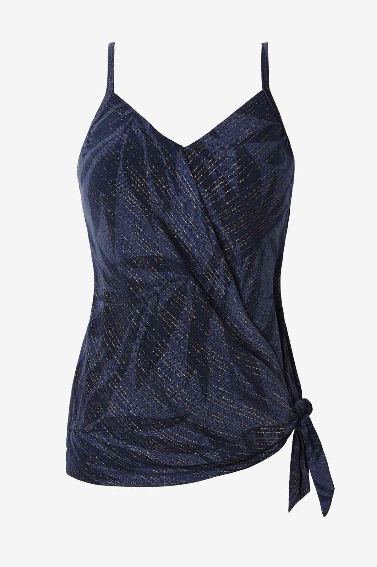 Miraclesuit Blue/Multi Alex Tankini Top in Kismet