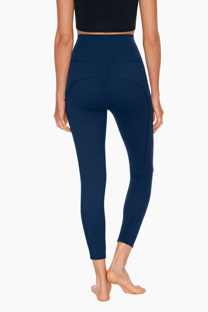 Miraclesuit Dress Blues Navy Stitch Tummy Control Performance Leggings