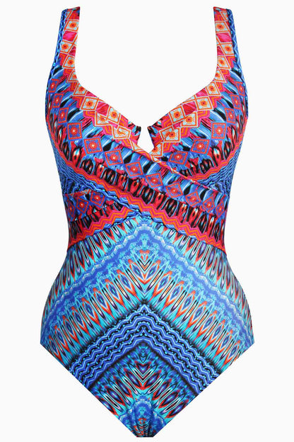 Miraclesuit Blue Casablanca Criss Cross One Piece