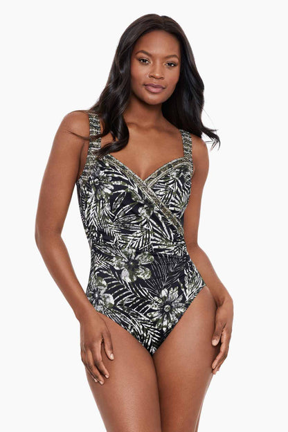 Miraclesuit Black/Multi Zahara Sanibel One Piece Swimsuit