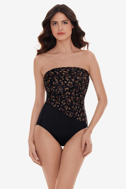 Miraclesuit Black/Brown Goddess One Piece in La Paz