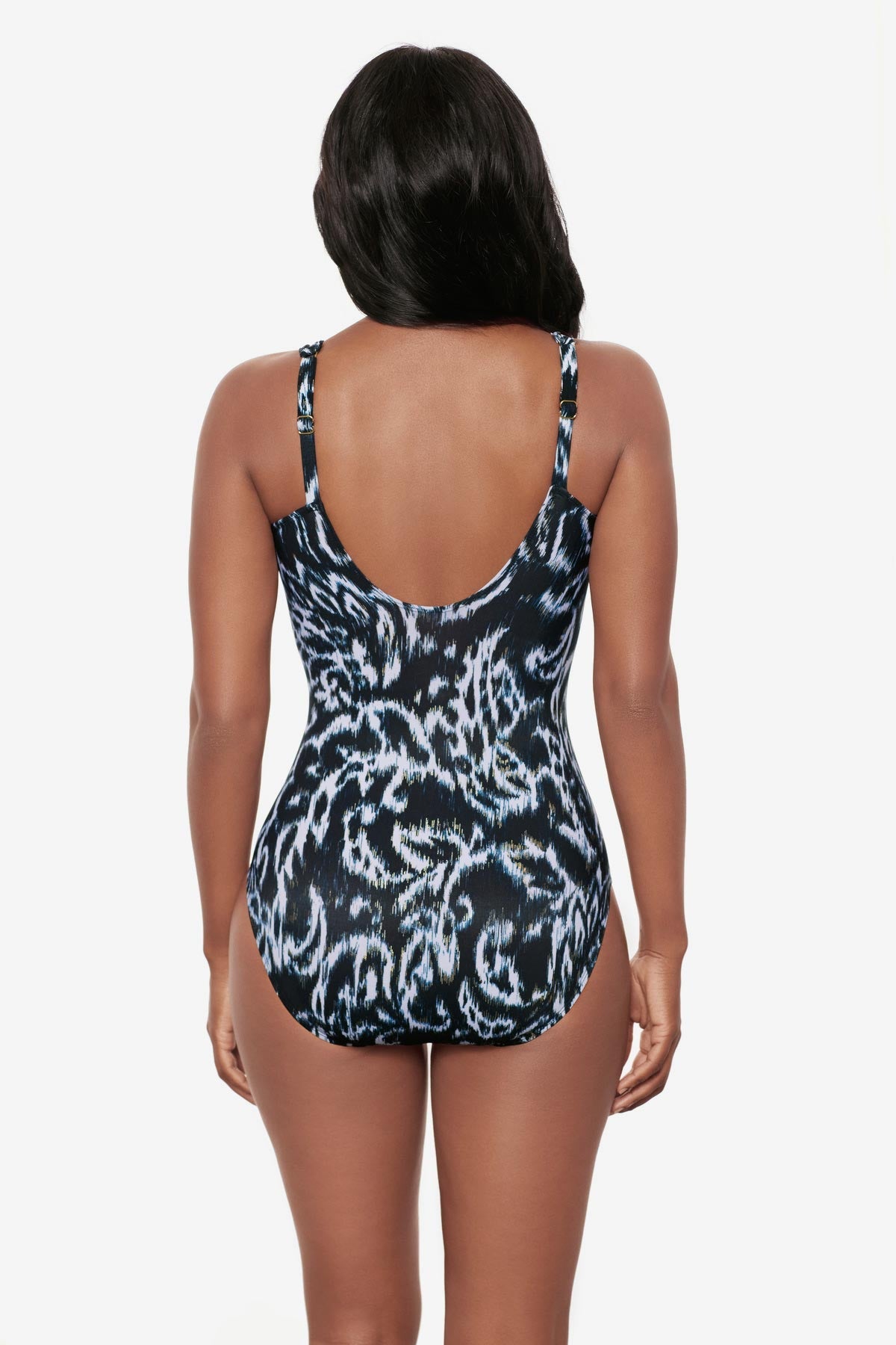 Miraclesuit Black/White Siren One Piece in Adorn