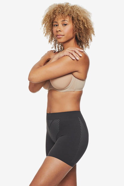 Miraclesuit Black Iconic Core Mid-Thigh Shaping Short with Rear Lift