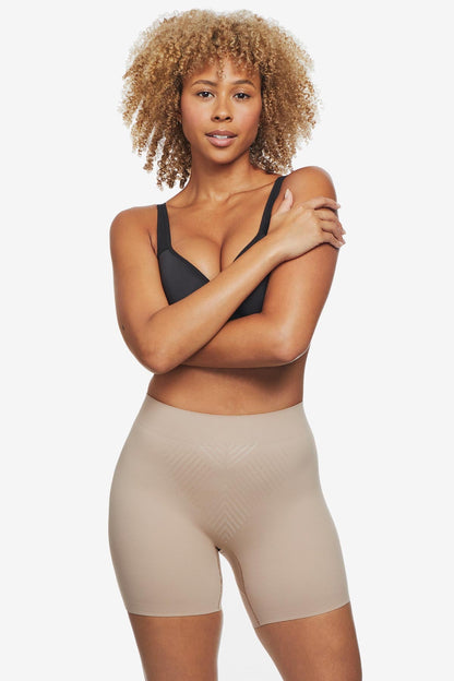 Miraclesuit Black Iconic Core Mid-Thigh Shaping Short with Rear Lift