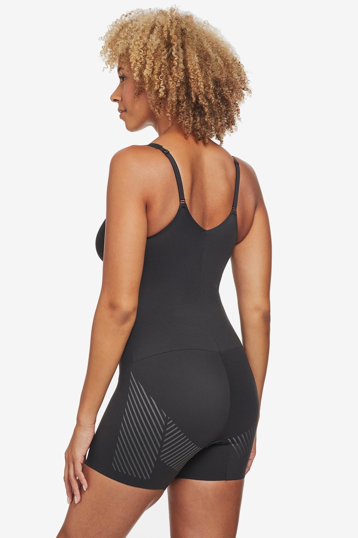 Miraclesuit Black Iconic Core Mid-Thigh Bodysuit with Rear Lift