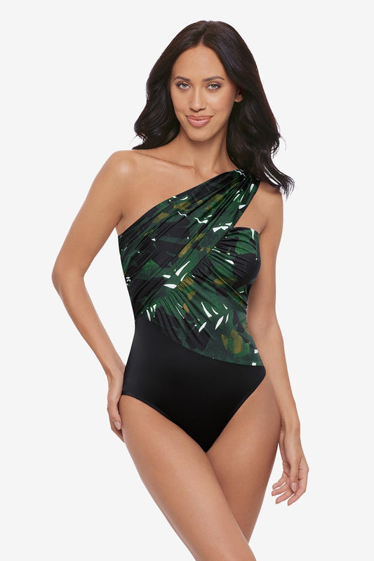 Miraclesuit Green/Multi Magicsuit Palmetto Goddess One Piece Swimsuit