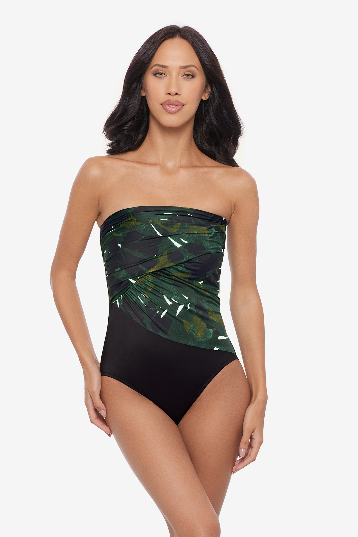 Miraclesuit Green/Multi Magicsuit Palmetto Goddess One Piece Swimsuit