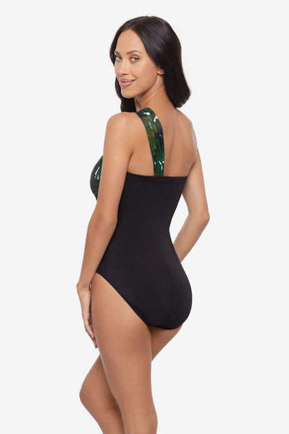 Miraclesuit Green/Multi Magicsuit Palmetto Goddess One Piece Swimsuit