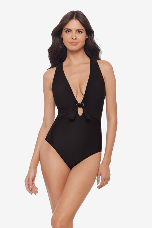 Miraclesuit Black Magicsuit Solid Halle One Piece Swimsuit
