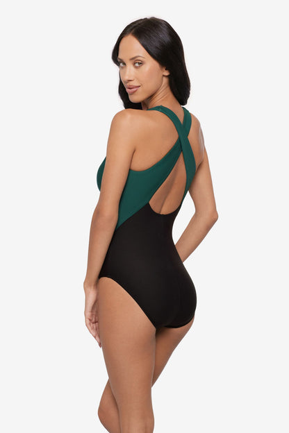 Miraclesuit Black Magicsuit Solid Halle One Piece Swimsuit