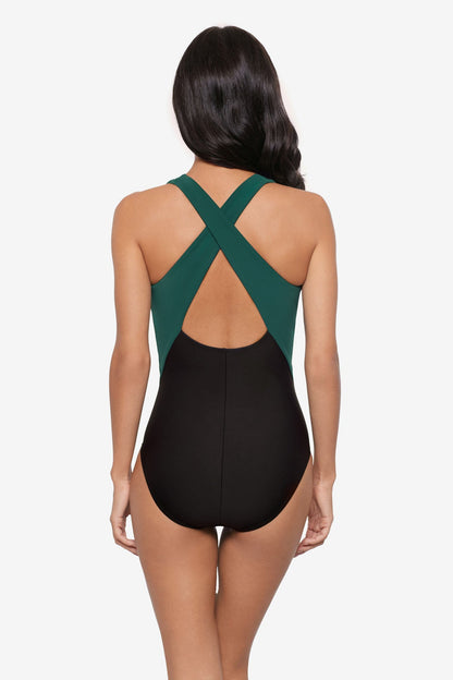 Miraclesuit Black Magicsuit Solid Halle One Piece Swimsuit