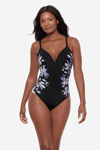 Miraclesuit Black/White Temptation One Piece in Fiore Di Luna
