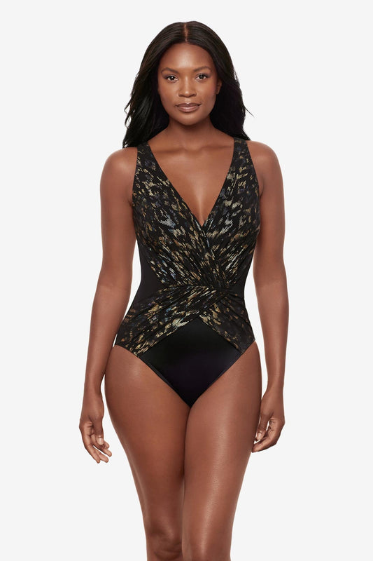 Miraclesuit Black/Multi Ibiza One Piece in Sparkle Plenty