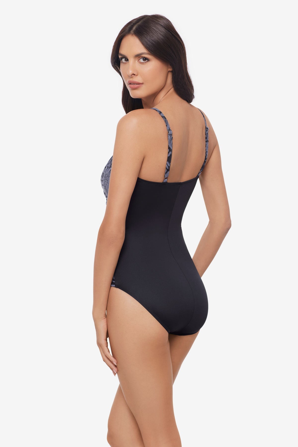 Miraclesuit Black/Multi Magicsuit Shell Beach Louise One Piece Swimsuit