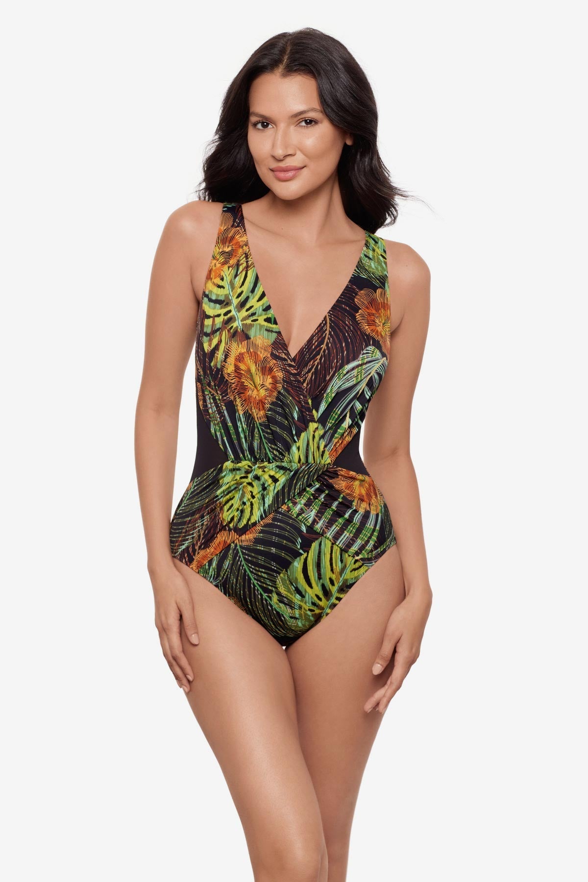 Miraclesuit Black/Multi Ibiza One Piece in Sunset Islet