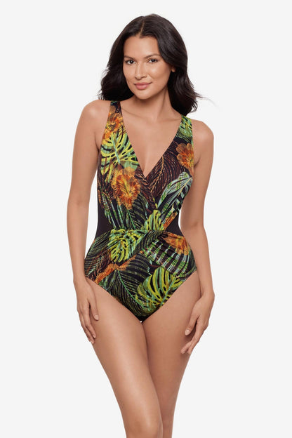 Miraclesuit Black/Multi Ibiza One Piece in Sunset Islet