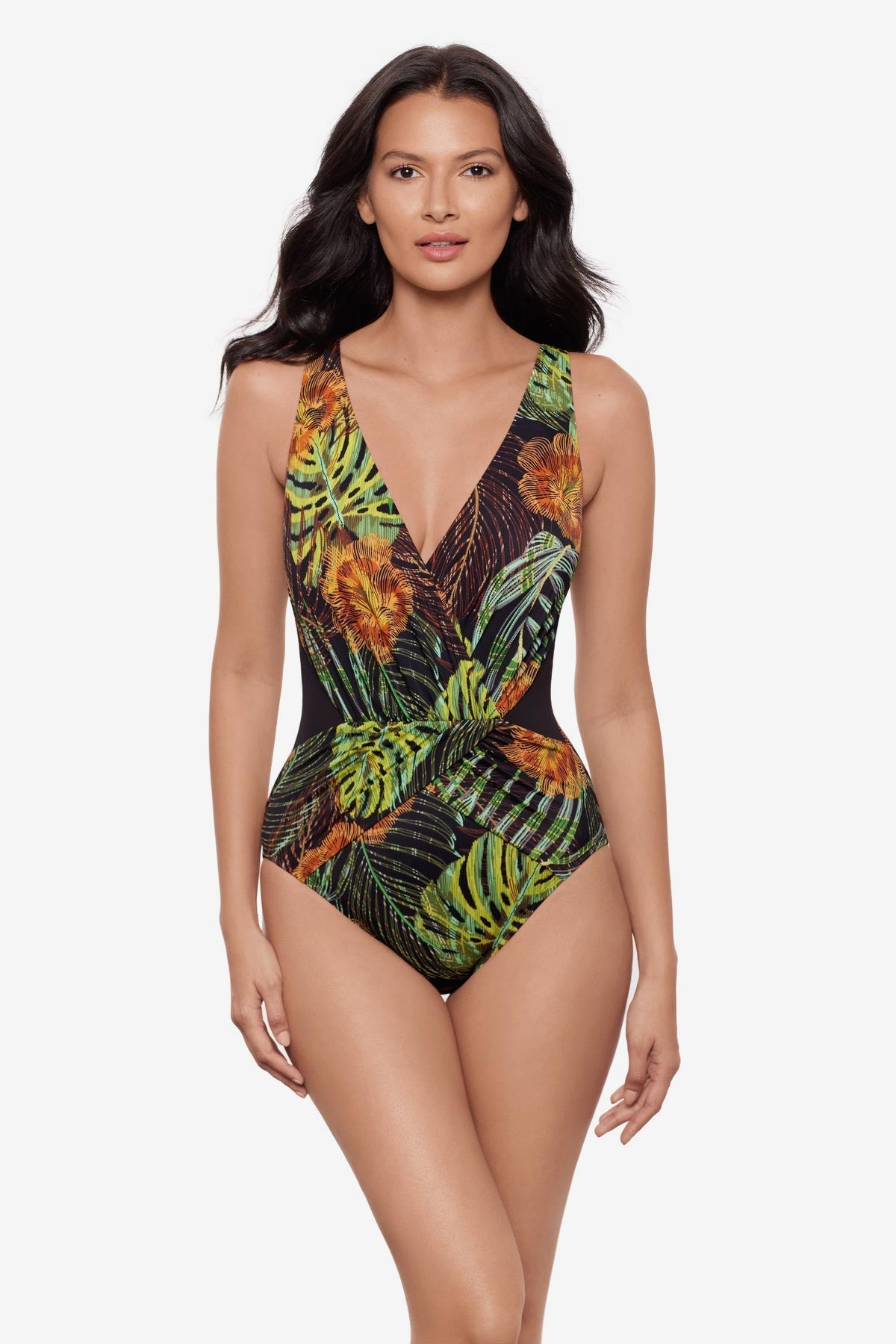 Miraclesuit Black/Multi Ibiza One Piece in Sunset Islet