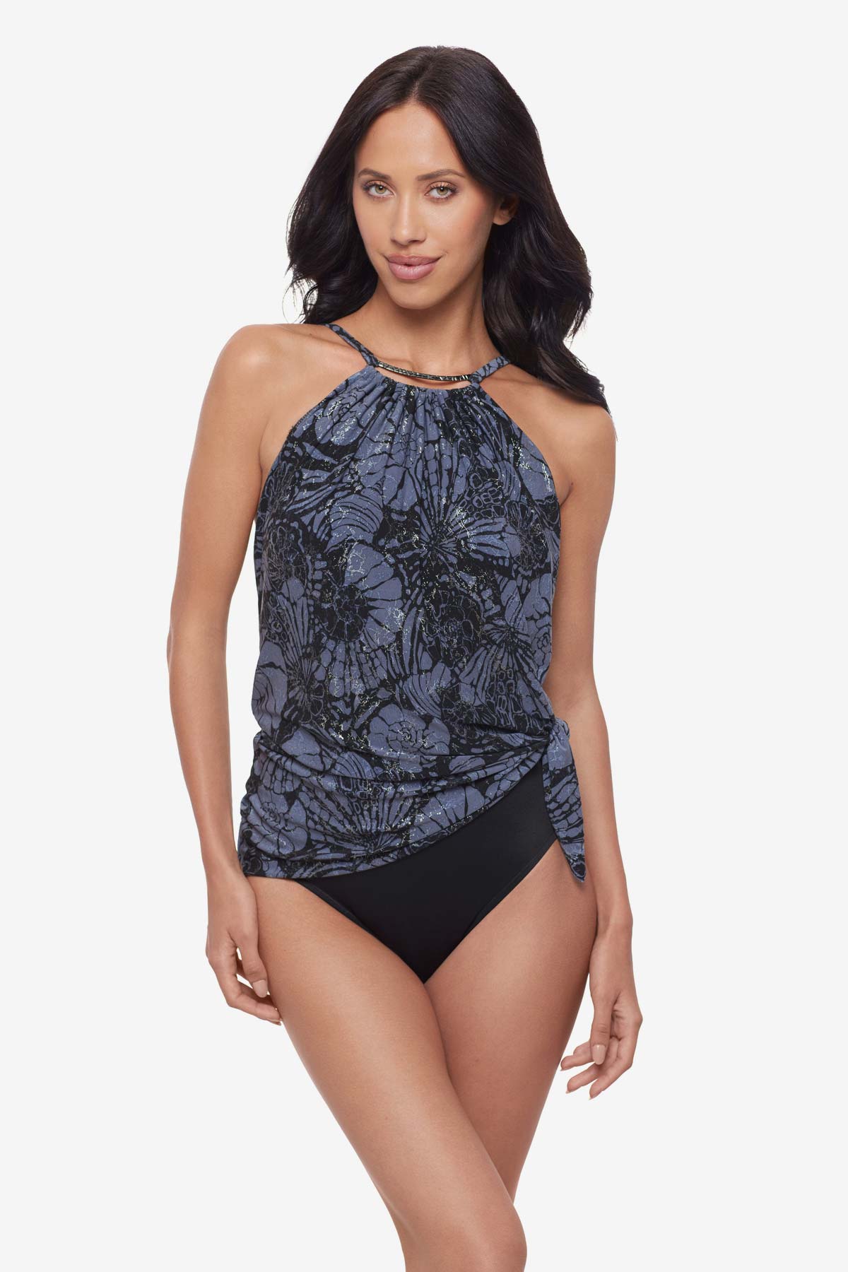 Miraclesuit Black/Multi Magicsuit Shell Beach Parker One Piece Swimsuit