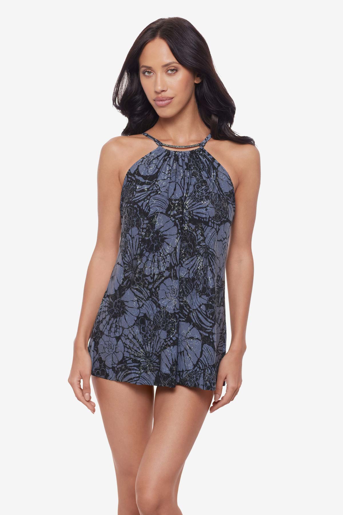Miraclesuit Black/Multi Magicsuit Shell Beach Parker One Piece Swimsuit
