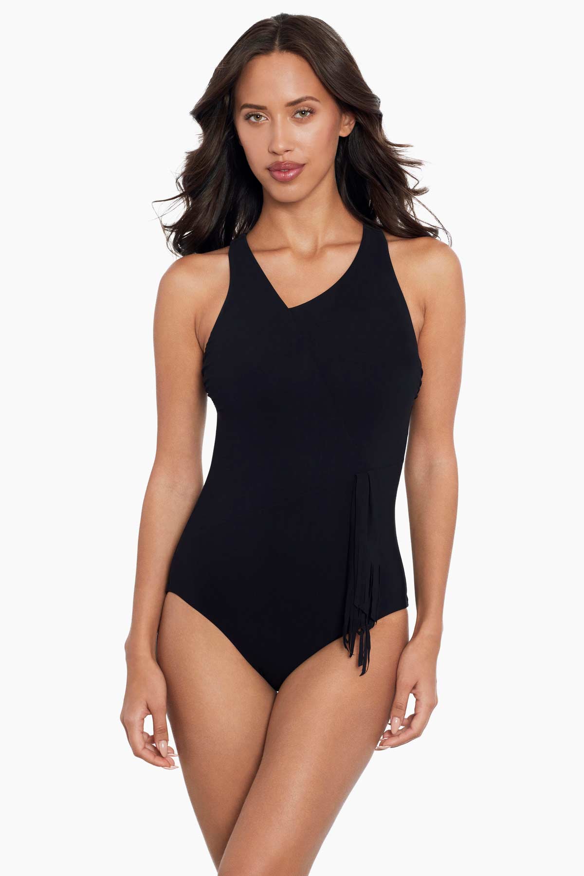 Miraclesuit Black Amoressa Banda Sashay One Piece Swimsuit