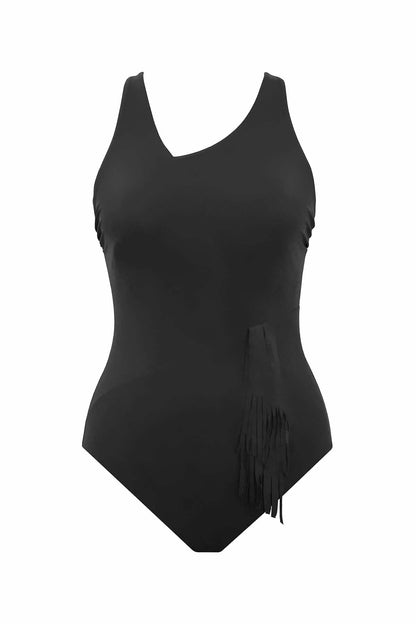 Miraclesuit Black Amoressa Banda Sashay One Piece Swimsuit