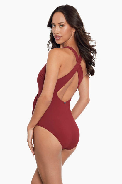 Miraclesuit Black Amoressa Banda Sashay One Piece Swimsuit